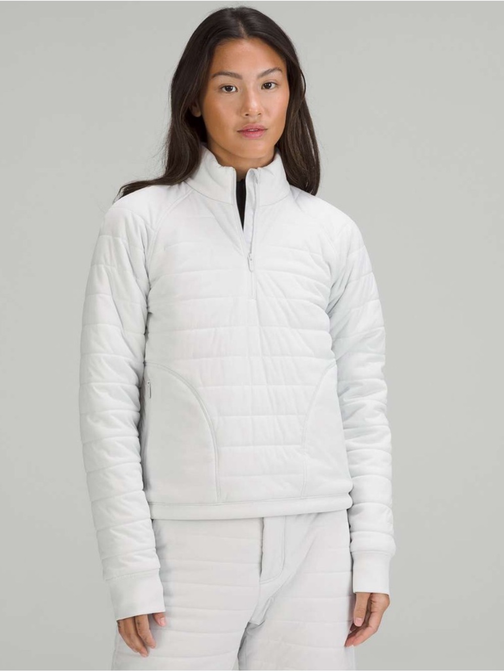 Lululemon Dynamic Movement Half-Zip in Vapor - Size 2 Quilted Puff Pullover - Picture 2 of 9